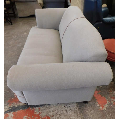 554 - Sofology grey 2/3 seater sofa (arms need securing)