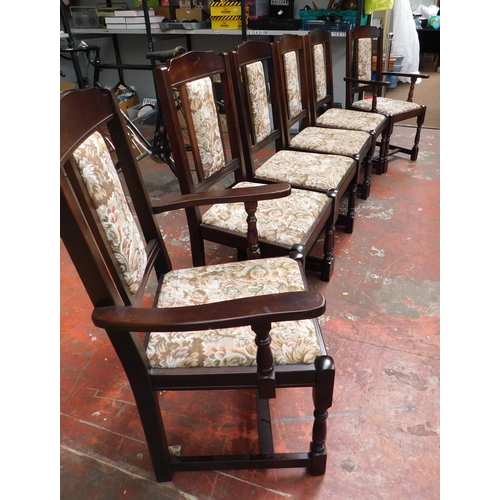 565 - Six dining chairs incl. two carvers