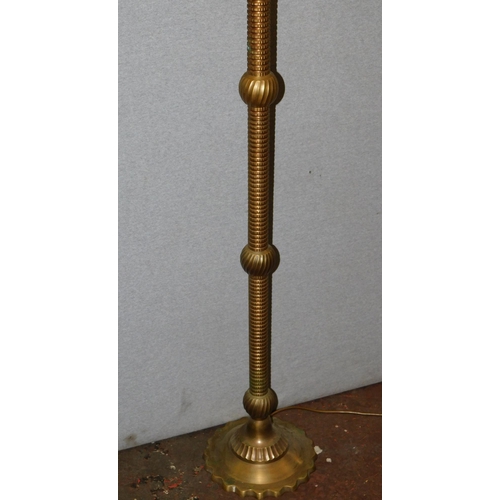 578 - Vintage brass style standard lamp