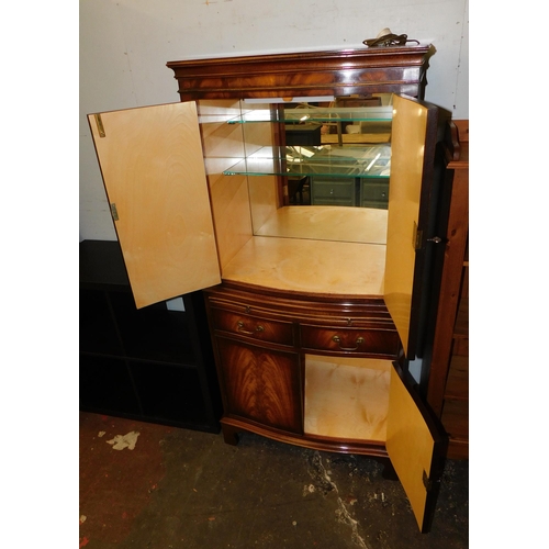 596 - Vintage drinks cabinet with light