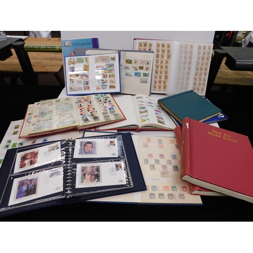 6 - Twelve - stamp albums/stock books - containing World stamps