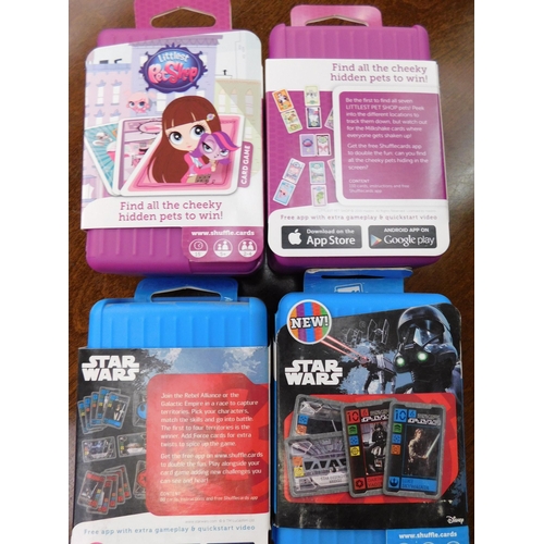 607 - Approx. 36 of each, new card games - Star Wars and Littlest Pet Shop