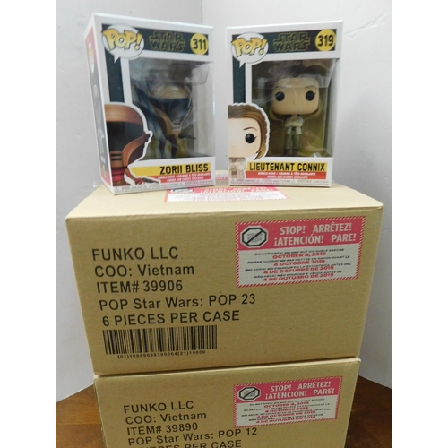 698 - Two new boxes of Funko Pops (12 in total) 311 Zorii Bliss and 319 Lieutenant Connix - six of each