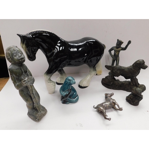 76 - Mixed items including ceramic & metal figures etc