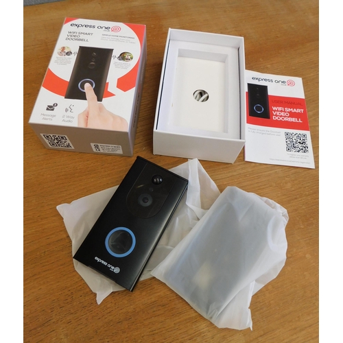 765 - As new in box Express One Wi-Fi smart video doorbell W/O