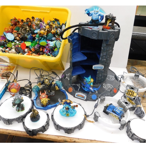 86 - Approximately 170 - Skylander figures/including - castle container/base/portals & Wii versions