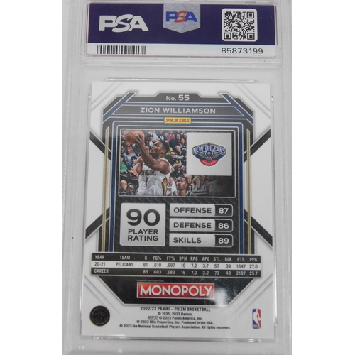 96 - 2022 - Panini/Prizm Monopoly - Zion Williamson card - graded 10 in case