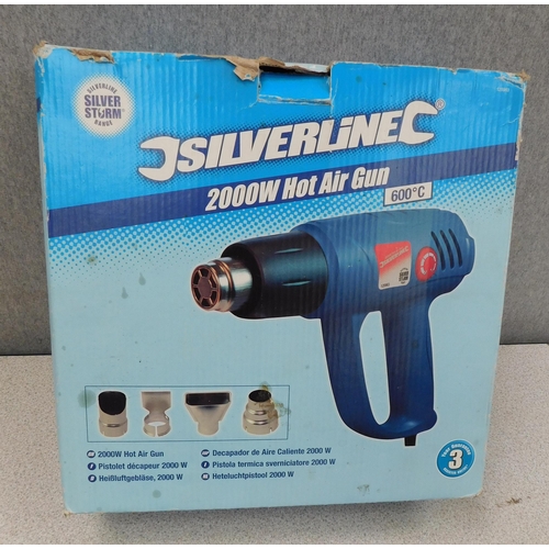 796 - Boxed Silverline 2000W heat gun W/O