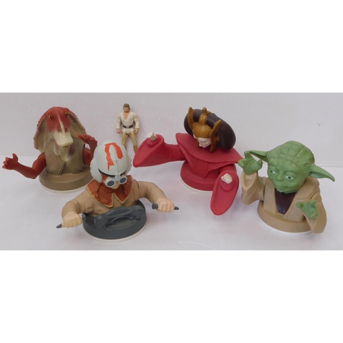 181 - Star Wars Character toppers including Yoda