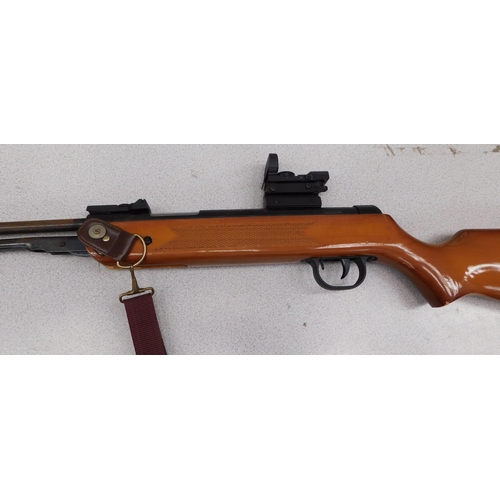 93 - .177 air rifle with scope, shoulder strap and pellets