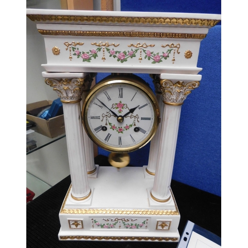 1 - The Empress Josephine mantle clock - Franklin Mint