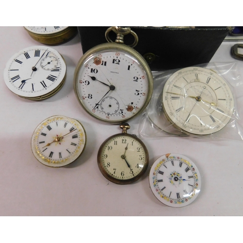 117 - Collection of pocket watch parts and keys