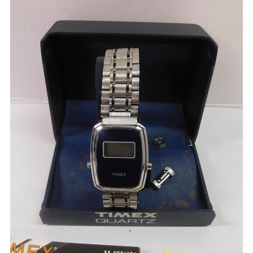 119 - Cased Quartz Timex solid state watch - unchecked
