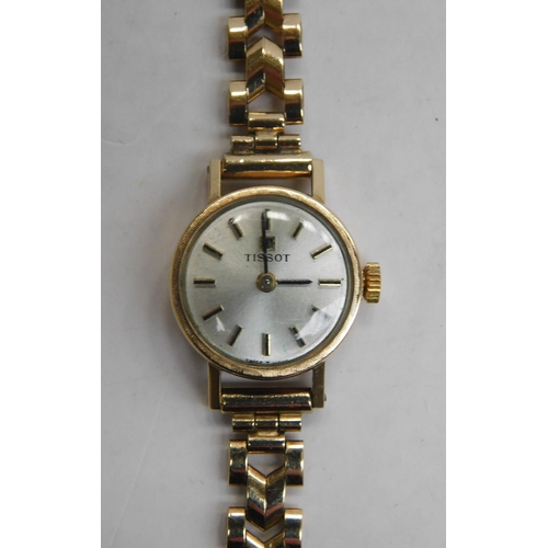 138 - Tissot 9ct gold cocktail watch