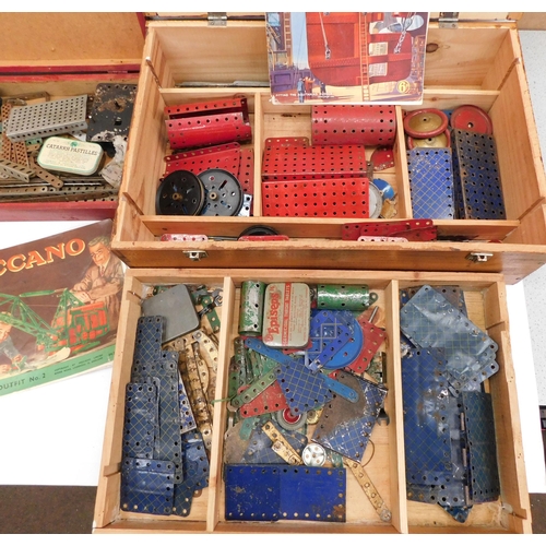 234 - Two large boxes of Meccano - 1930/40/50s, three trays