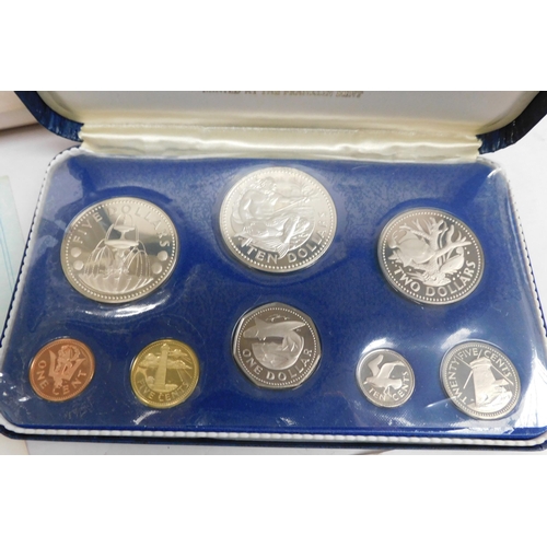 252 - Franklin Mint First National coinage of Barbados silver proof set with paperwork