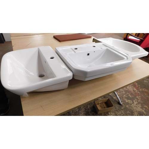 282 - Three new/unused bathroom wash basins