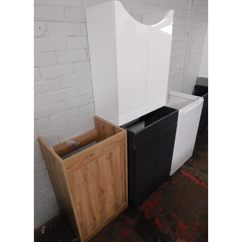 284 - Four bathroom cupboard/cabinets - ex display/as seen