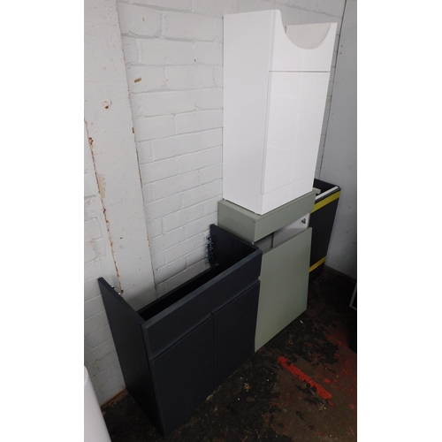 285 - Four bathroom cupboard/cabinets - ex display/as seen