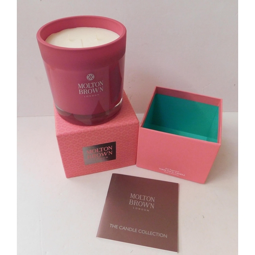 308 - Brand new in box Molton Brown three wick candle - Pink Pepperpod