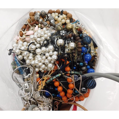 361 - Large bag of costume jewellery