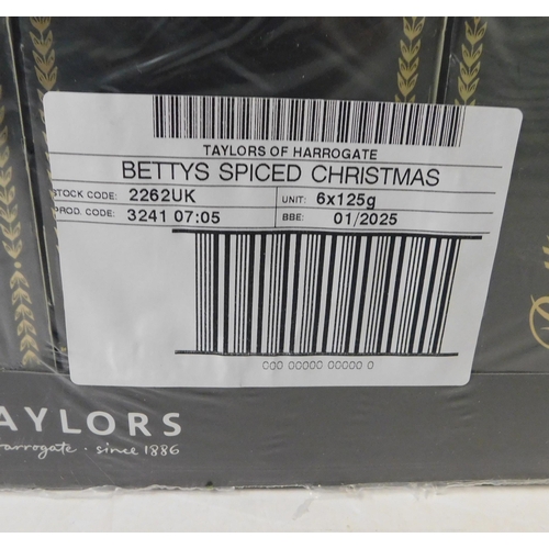 405 - Taylor of Harrogate Betty's spiced Christmas tea bags - six boxes of 50