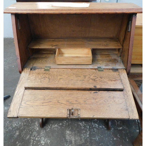 432 - Vintage oak writing bureau