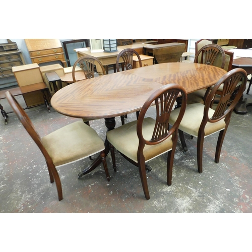 456 - Dining table and six chairs