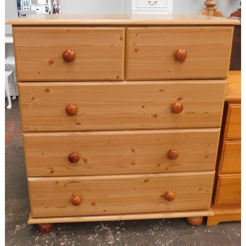 469A - Pine effect two over three chest of drawers