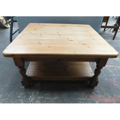 471A - Pine square side table - approx. 36