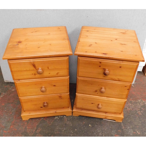 472 - Two pine three drawer chests