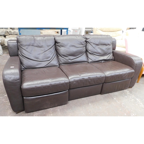 474 - Three seater sofa - two outer seats recline W/O - approx. 89