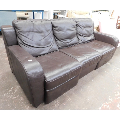 474 - Three seater sofa - two outer seats recline W/O - approx. 89