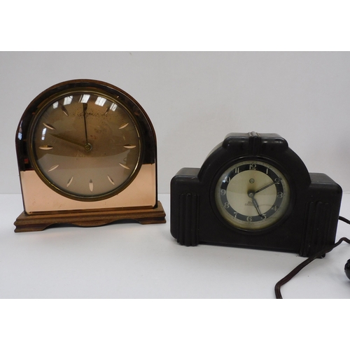 65 - Two vintage clocks; one bakelite