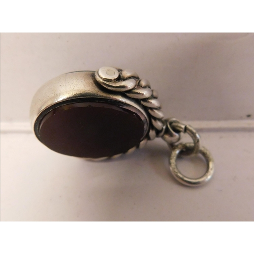 124A - Silver hallmarked spinning fob pendant