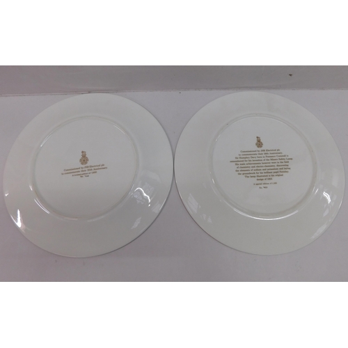 186 - Two collectable plates - Sir Joseph Swan and Sir Humpry Davy