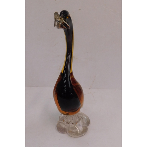 187 - Murano style vintage 1980's glass duck