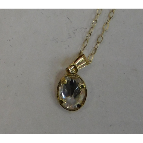 192 - 9ct gold pendant on 9ct chain - 18