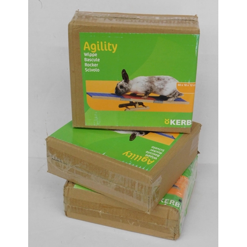 309 - 3 x Kerbl Rabbit/Small pet Agility See-Saw Rocker. RRP £19 each