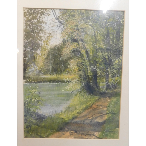 31 - 2 framed original watercolours by local artist Ronald Smith Ciga