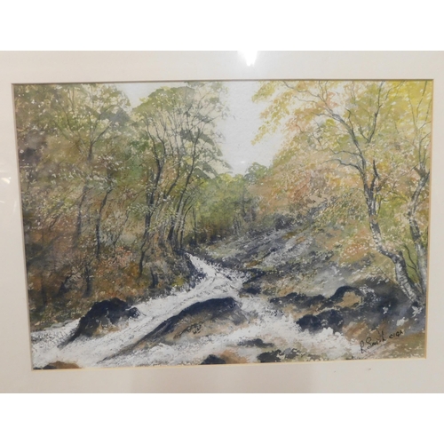 31 - 2 framed original watercolours by local artist Ronald Smith Ciga