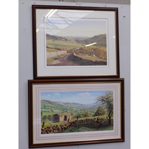 323 - Two large framed signed prints