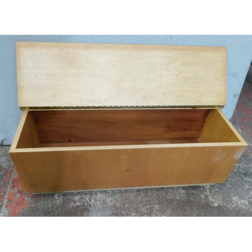 389 - Vintage teak bedding box