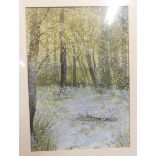 80 - 2 framed original watercolours by local artist Ronald Smith Ciga