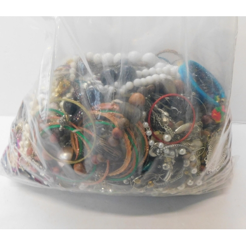 81A - Large bag of costume jewellery