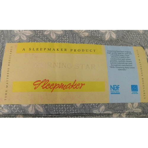 Double divan bed, mattress and headboard