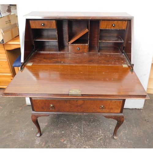 157 - Three drawer writing bureau