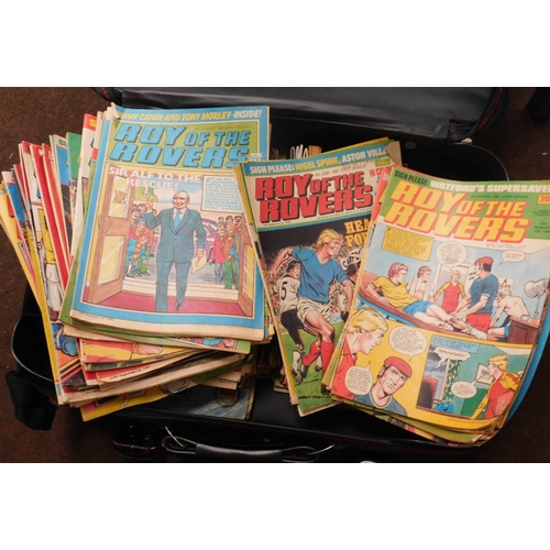 182 - Suitcase full of 'Roy of the Rovers' vintage comics