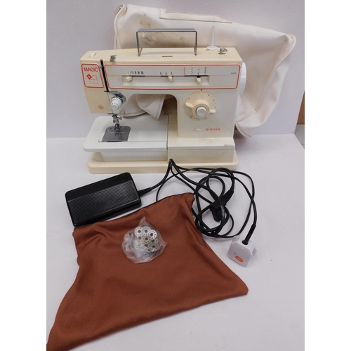 218 - Vintage Magic sewing machine W/O - with pedals/equipment