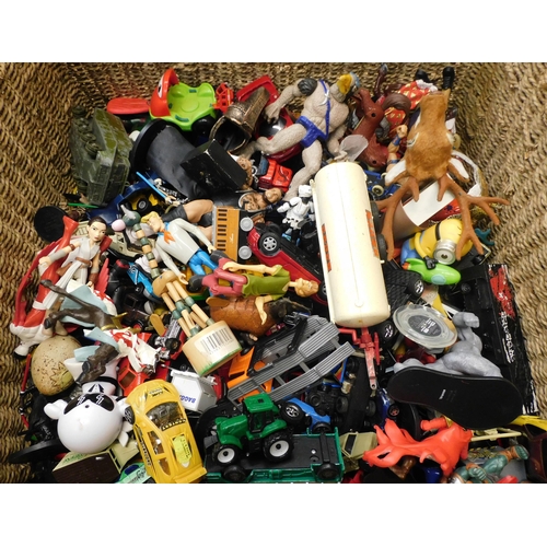 220 - Box of cars & figures etc.